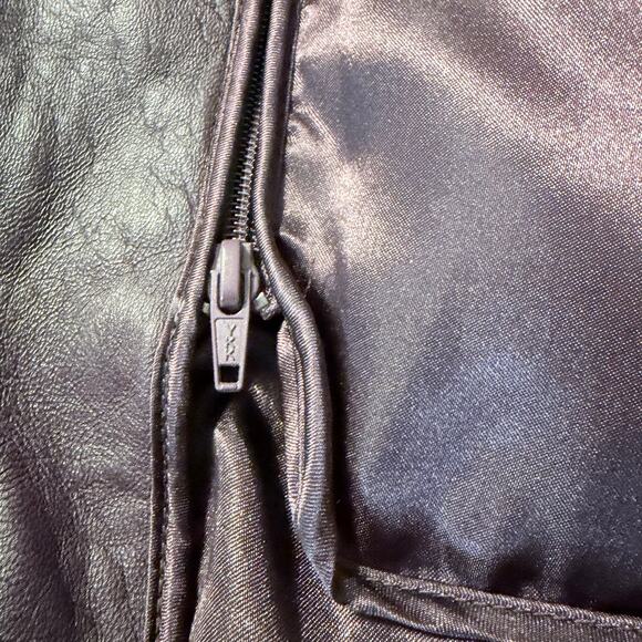 Centigrade Purple Leather Long Coat Jacket Large Thermolite Liner Button Front - Picture 11 of 12